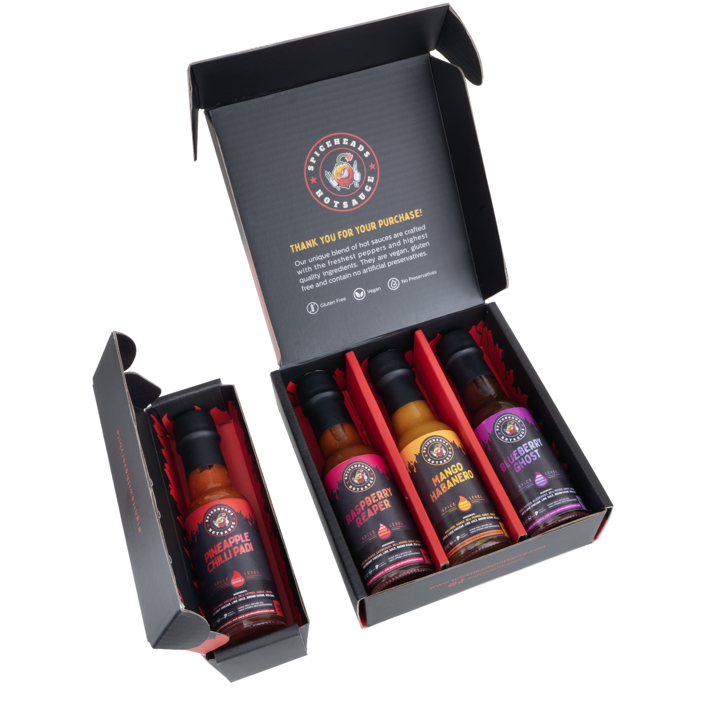 Spiceheads Hot Sauce Quadro Set